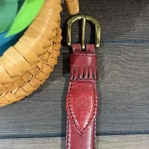CHRISTIAN DIOR Vintage Brown Split Leather Belt Made in Spain s-l400.jpg main image 4